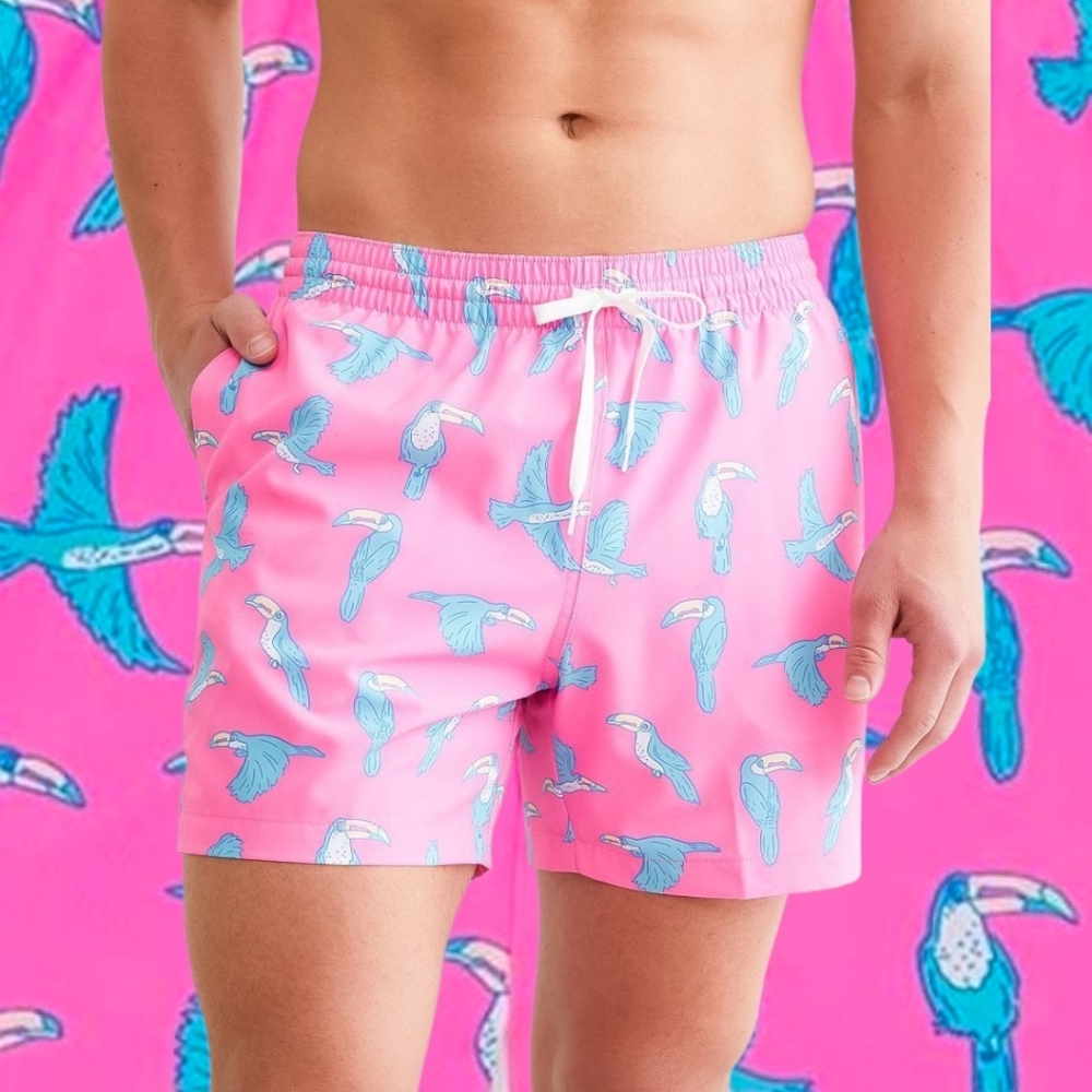 Chubbies Swim Trunks 5.5" Toucan Do It Mesh Lined Boardshorts Sizes XXL, L, M